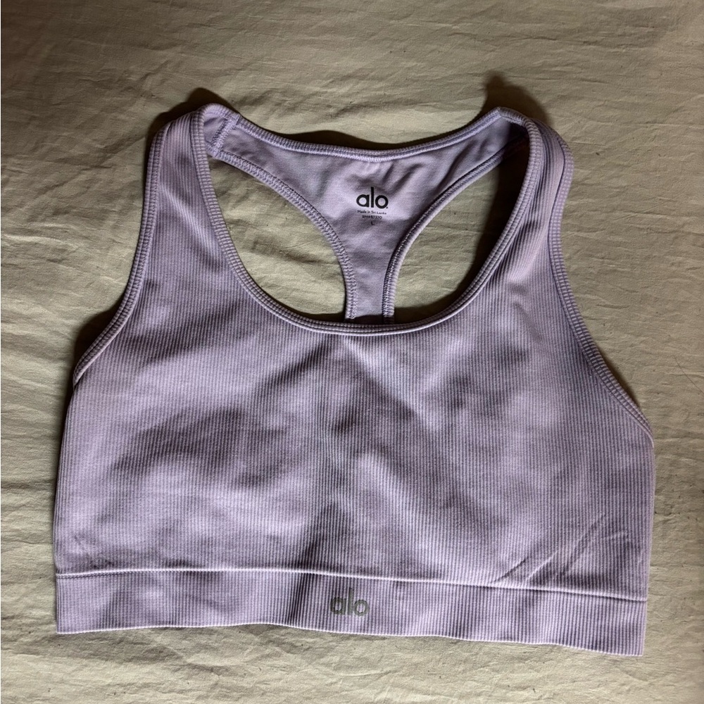 ALO Yoga Light Purple Sports Bra size L
